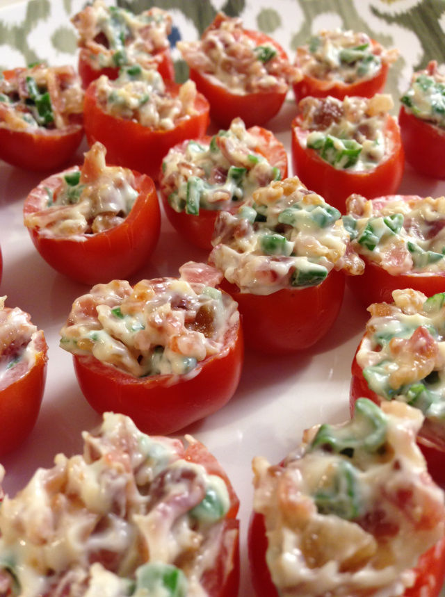 Bacon stuffed cherry tomatoes